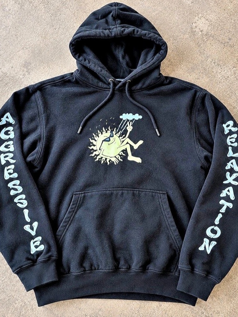 Jungles Jungles Black Graphic Hoodie – Size Medium